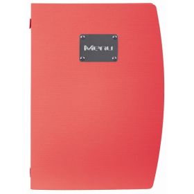 Rio A4 Menu Holder Red 4 Pages