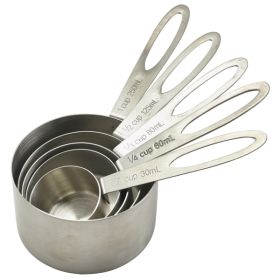 Measuring Cup Set Stainless Steel - 5pcs (30, 60, 80, 125 & 250ml)