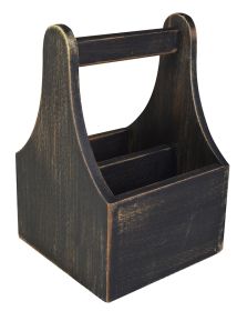 Black Wash Wooden Table Caddy NAT-CDB