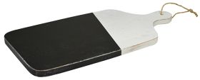Black & White Wooden Food Paddle Boards 35 x 17cm NATBW35