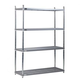 4 Tier Nylon Coated Quartermaster Shelving - 1700mm High, 300mm Deep & Different Widths Available