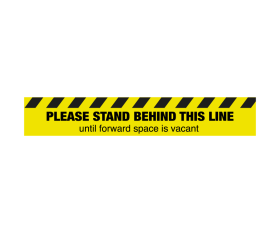 Please Stand Behind This Line - Floor Graphic Sticker - Coronavirus