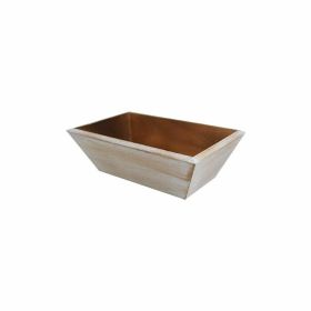 White Washed Woden Bread Box - NAT-AWTRAYW