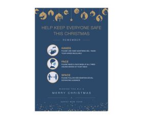 Christmas "Help Keep Safe" Poster A2 - Indoor & Outdoor