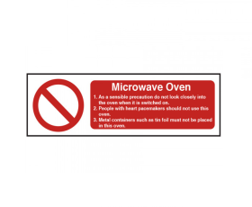 Microwave Oven Safety Sign - CE029