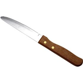 Steak Knife Large - Dark Wood Handle (Dozen) - Genware