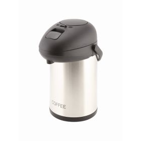Coffee Inscribed Stainless Steel Vacuum Pump Pot 2.5L - Genware
