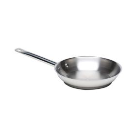 Genware Stainless Steel Frying Pan 24 x 5cm Induction Compatible