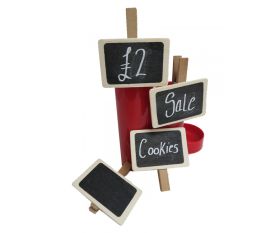 Mini ChalkBoard Wooden Price Tickets - AB117 - Pack of 6