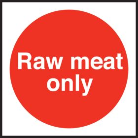 Raw meat only. 100x100mm. Self Adhesive Vinyl