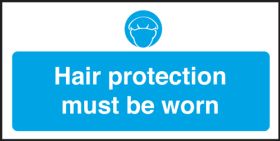 Hair protection must be worn. 100x200mm. S/A