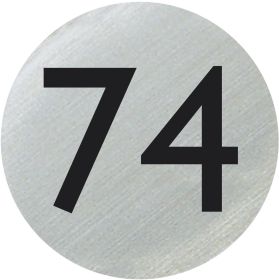 Numbered Door Discs 75mm Silver & Black Number