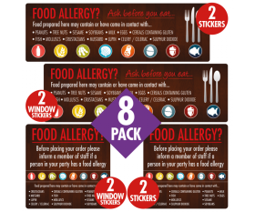 Food Allergy Awareness Pack 8 Signs - FAN005