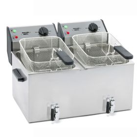 Roller Grill FD80DR Double Tank Fryer 8L with Drain Tap