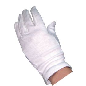 White Cotton Gloves (10 Pairs) - Genware