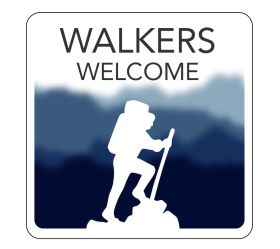 Walkers Welcome Hospitality Window Sticker. 150x150mm