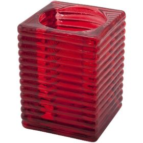 Genware - 'Highlight' Candle Holder Red (6Pcs)