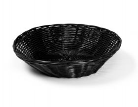 Rattan Basket Round 25cm / 10" Black