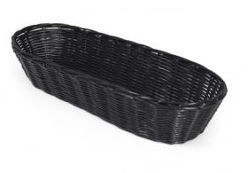 Rattan Loaf Basket 15x38cm /15x6" Black