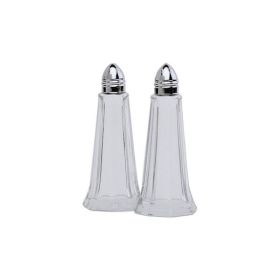 Glass Lighthouse Pepper Shaker Silver Top - Genware