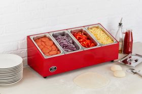 King Edward PKCS-RED Pizza King Chilled Pizza Toppings / Prep Unit
