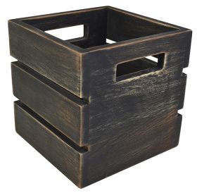 Black Wash Mini Wooden Crate NAT-MCB
