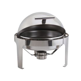 Round Deluxe Roll Top Chafing Dish 6L - Genware R901