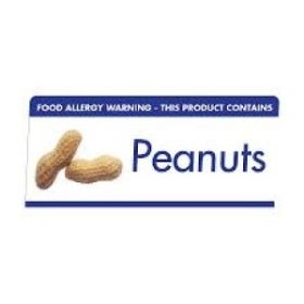Allergen Warning Buffet Tent Notice "This Product Contains Peanuts" BT009