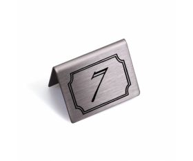 Stainless Steel Restaurant / Pub / Cafe Table Numbers - 50x50mm - Single Number