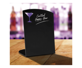 Cocktail Specials Shaped Chalk Board Tabletop Message Board