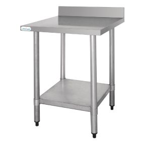 Vogue Stainless Steel Prep Table with Upstand - T380 - 900(H) x 900(W) x 600(D)mm
