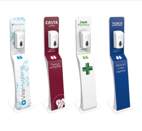 Envira Stand Automatic Sanitiser Dispenser Floorstanding - Customisation Available
