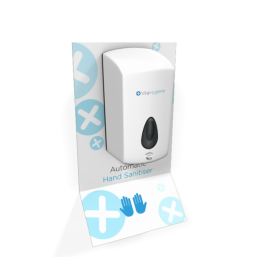 Envira Stand Automatic Sanitiser Dispenser Wall Mounted - Customisable